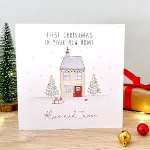 Personalised first Christmas in your new home card - 1st christmas in your new home card - first christmas together card