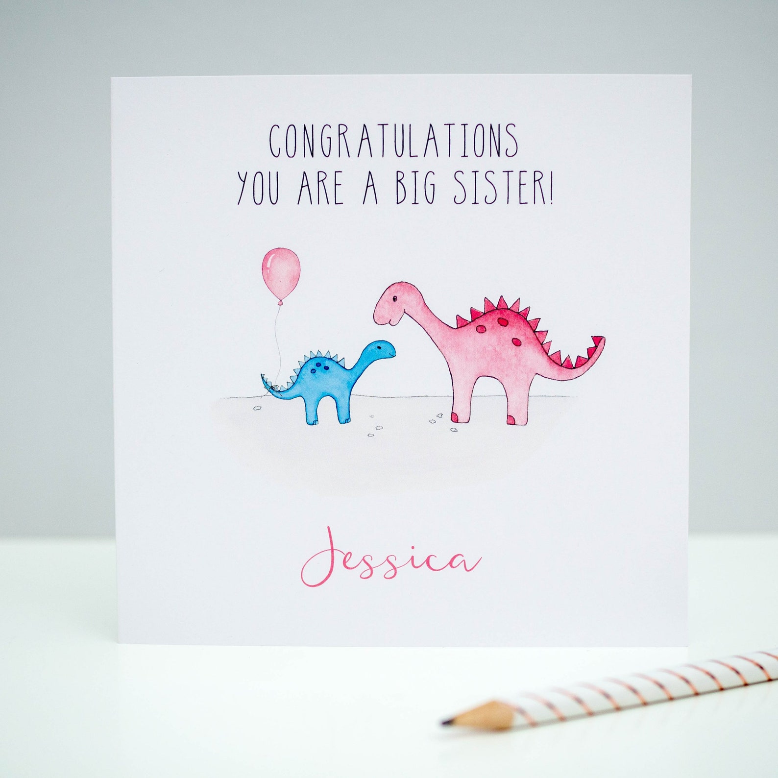 Personalised New Big Sister Card Big Sister Cards New Baby Etsy
