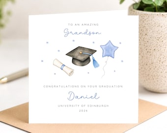 Personalised Graduation Card, Congratulations Son, Grandson, Nephew