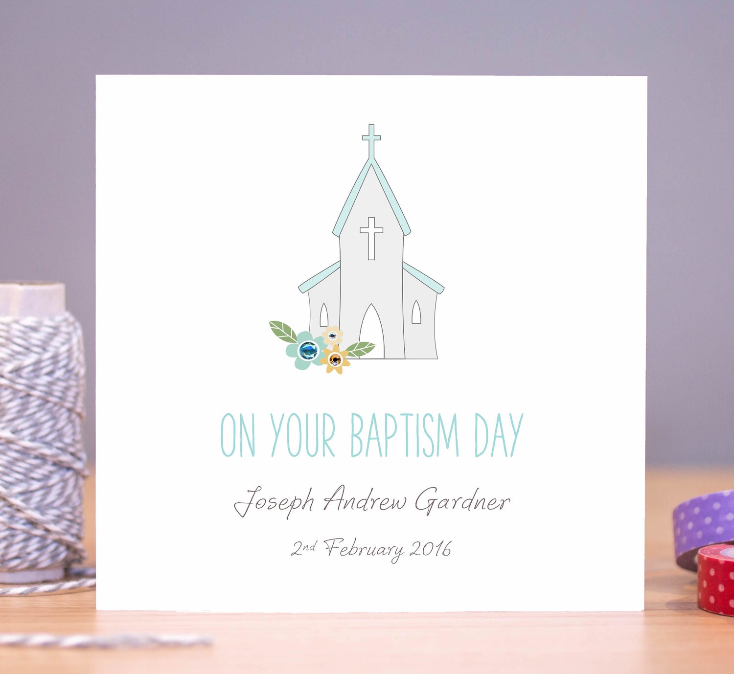 Personalised Handmade Baptism Card Personalised Baptism Card Etsy UK