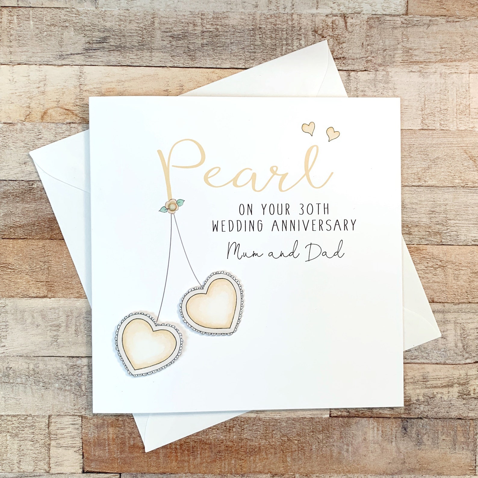 Personalised Pearl Anniversary Cards - 30th Wedding Anniversary Card ...