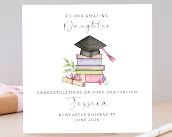 Personalised Graduation Card For A Girl: Daughter, Granddaughter, Niece