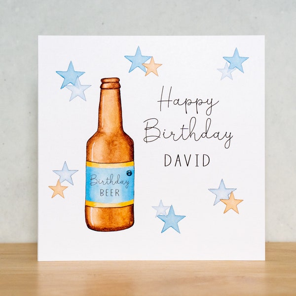 Personalised Birthday Card - Male Birthday Card - Friend, Son, Brother, Dad