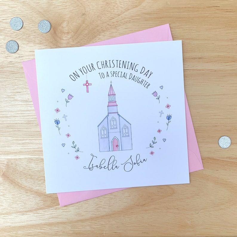 Personalised Handmade Christening Card Goddaughter Etsy UK