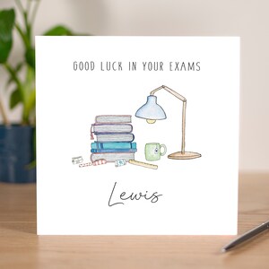 Personalised Good Luck in Your Exams Card - GCSES A Levels - Etsy UK