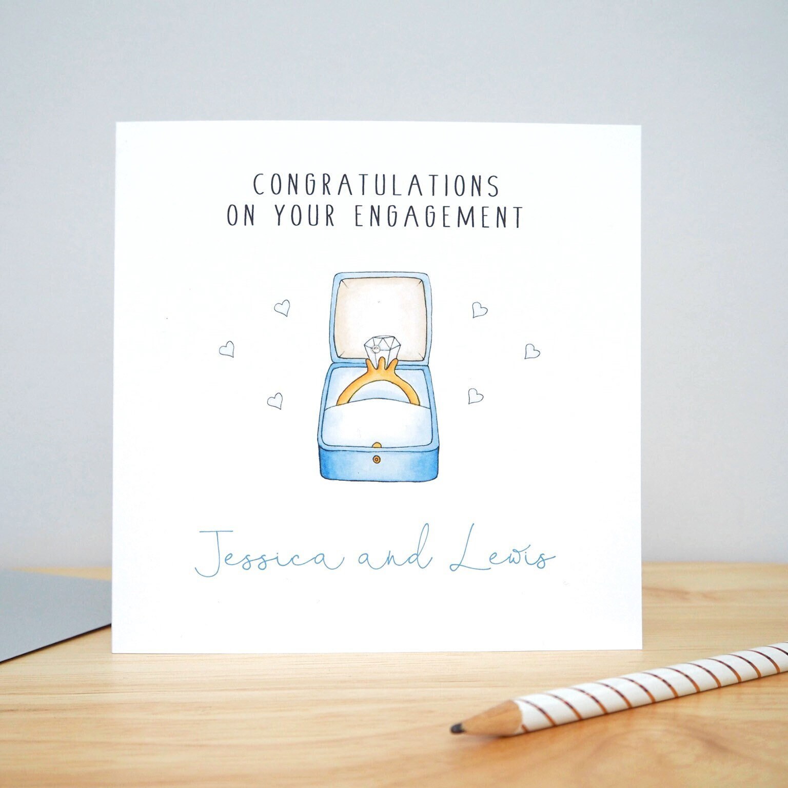 Personalised Engagement Card Personalised Congratulations on Etsy UK