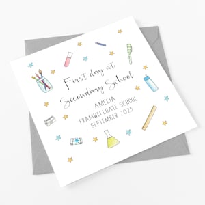 Personalised First day at Secondary school card - High School Keepsake image 2