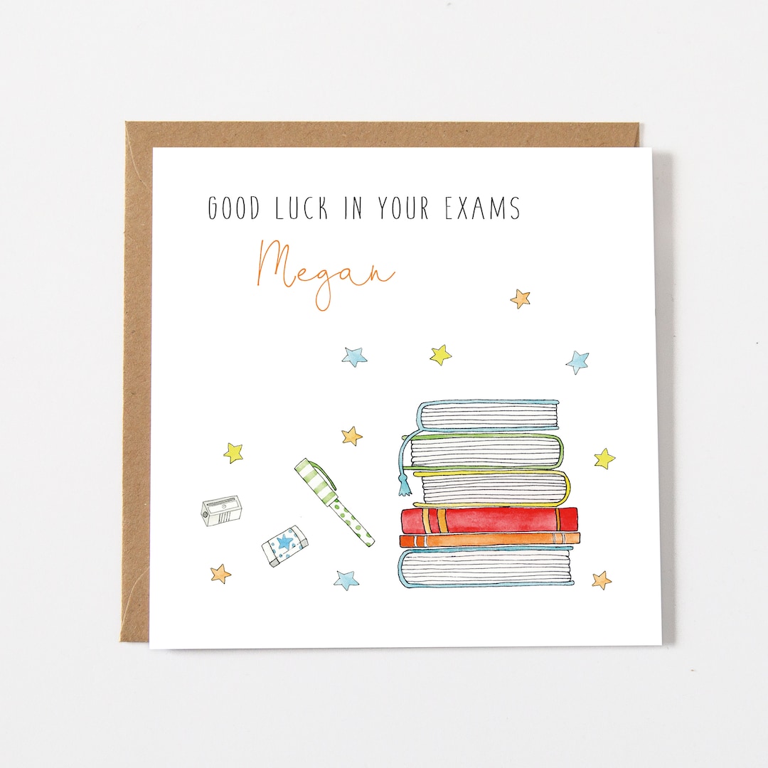 Good Luck Exams Card, A Level Good Luck, GCSE Good Luck Cards, Good Luck 11 Plus Card, School