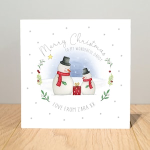 Personalised Daddy Christmas Card - Dad Christmas Card - Christmas Card for Daddy - Christmas card for dad