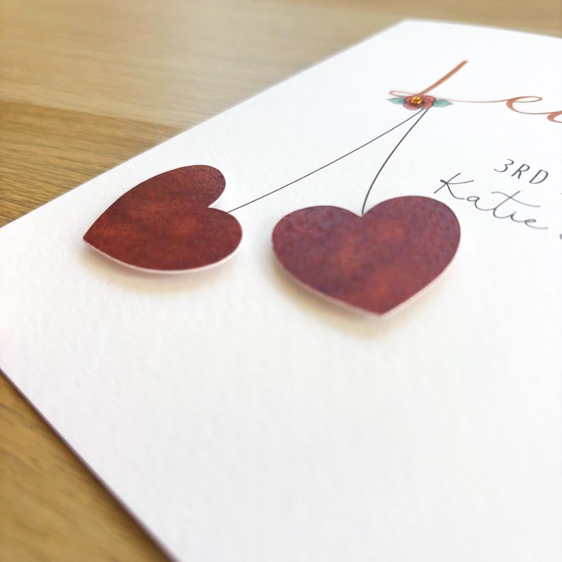 Personalised 3rd Anniversary Card For A Leather Anniversary image 2
