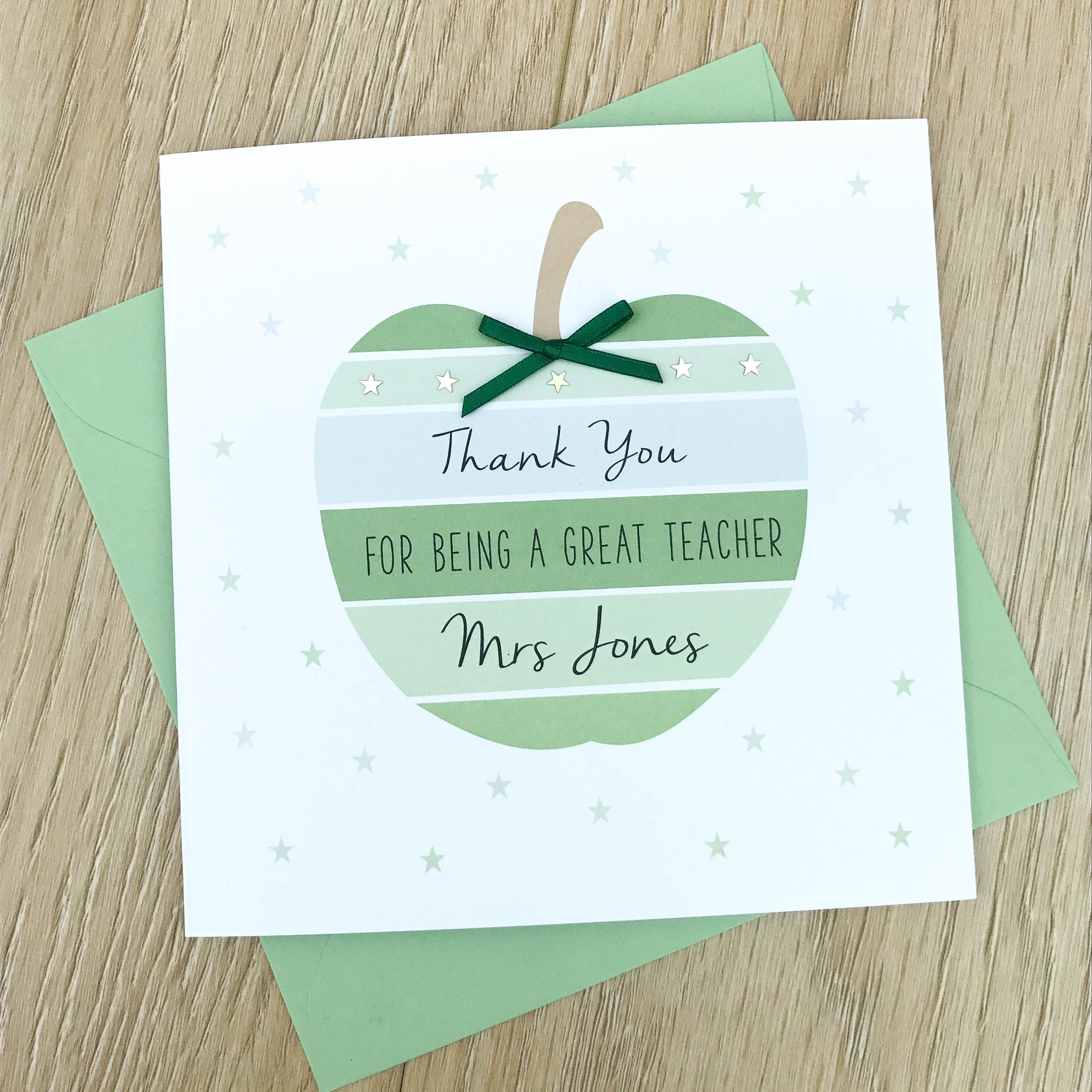 Personalised Teacher Thank you Card Teaching Assistant Thank Etsy