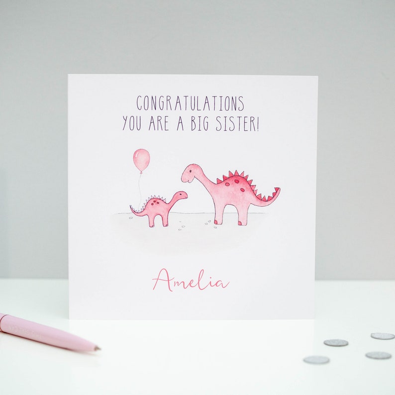Personalised New Big Sister Card Big Sister Cards New Baby Etsy