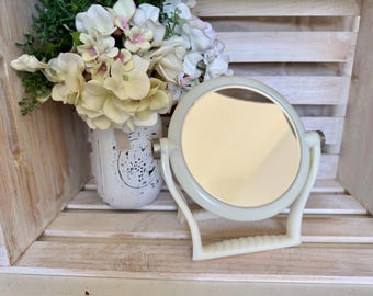 Vintage 1920s Makeup Mirror Fuller Brush Co. Double Sided & Beveled Ivory Celluloid