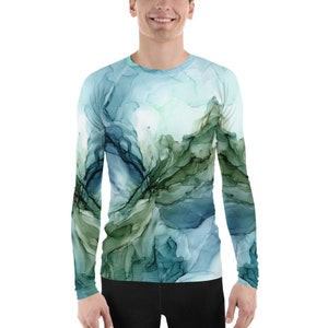 Natura Men&#39;s Rash Guard, UPF 50+ SUN PROTECTION Shirt, Fishing Shirt, Swimwear, Performance Shirts, Athletic Shirt, Long Sleeve Tee