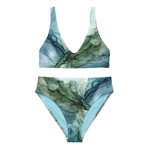 Bikini a vita alta Natura, costume da bagno sportivo, bikini estivo, vacanza al mare, costume da bagno a vita alta, costume da bagno a vita alta,