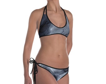 Dark Ripples Reversible Bikini