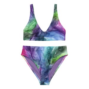 Chroma High Waisted Bikini, athletic swim set, summer bikini, ocean vacation, high-rise swimsuit, high-rise bathing suit,