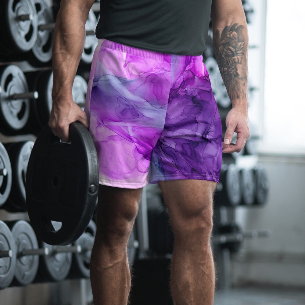Purple Power Men s Athletic Shorts Etsy UK