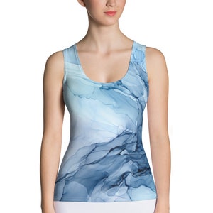 Eisblaues Damen Bodycon Tank Top