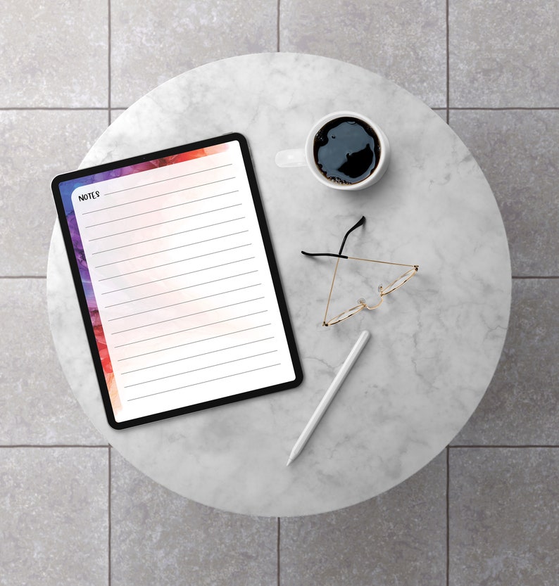 Digital & Printable Note Paper, Colorful Paper, Lined Note Pad Paper