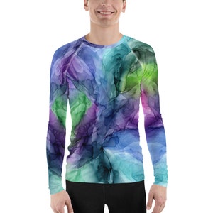 Chroma Men&#39;s Rash Guard, UPF 50+ SUN PROTECTION Shirt, Fishing Shirt, Swimwear, Performance Shirts, Athletic Shirt, Long Sleeve Tee