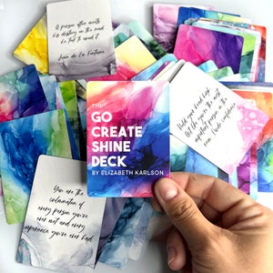 Go Create Shine Deck / tarjetas de empoderamiento de positividad de afirmación, herramienta de manifestación, crecimiento personal, compartir felicidad, mentalidad de crecimiento personal