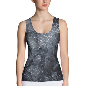 Constellation Black and Gray Women's Bodycon Tank Top