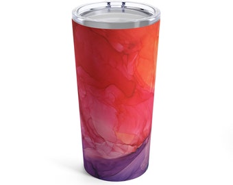 Rainbow Marble Stainless Steel Tumbler 20 oz, drinkwaren, herbruikbaar, waterfles, alcoholinkt