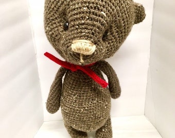 Crochet amigurumi ours en peluche de décoration idées cadeaux de shower de bébé enfants filles garçons pépinière décor mignon doux ours en peluche unique jouet