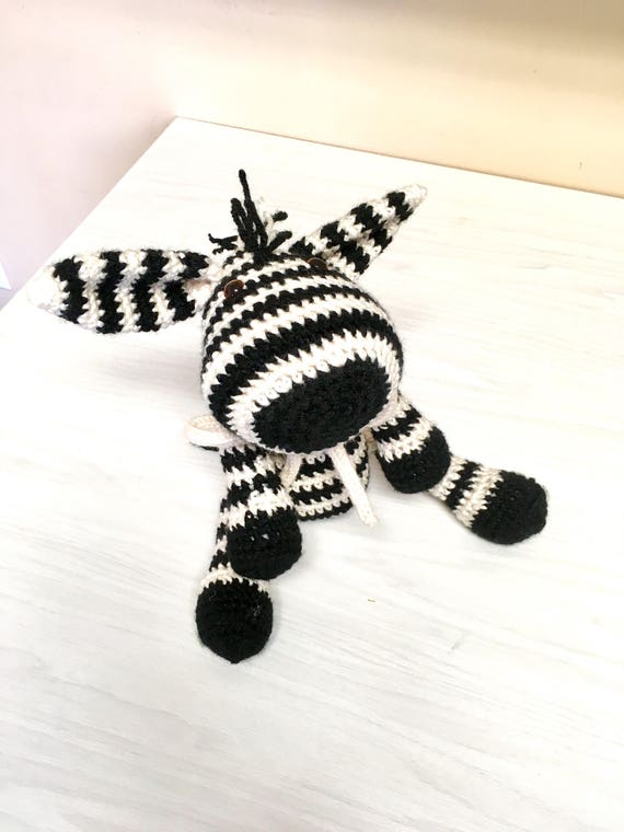 Crochet amigurumi zebra kids gift idea boys girls baby shower home decor interior design nursery soft toys