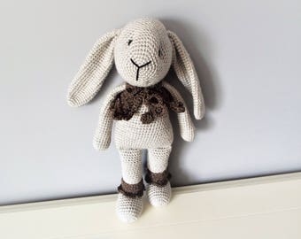 Lapin au crochet Amigurumi Big lapin doux poupée maison décoration bébé douche cadeau idées garçons filles enfants intérieur décor fait à la main lapin en peluche