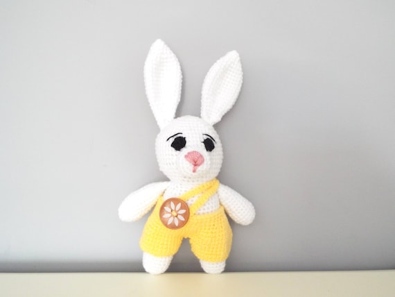 Crochet rabbit bunny Amigurumi Dolls Kids Home decor Baby shower Gift ideas Boys girls White bunny Handmade toys Cute rabbit Soft doll
