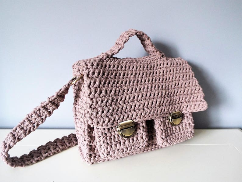 Crochet messenger bag for sale