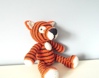 Crochet tiger doll jouet Amigurumi Tiger peluches animaux Jouets Bébé Accueil décor Crochet animaux Idées cadeaux Peluche Animaux sauvages Garçons