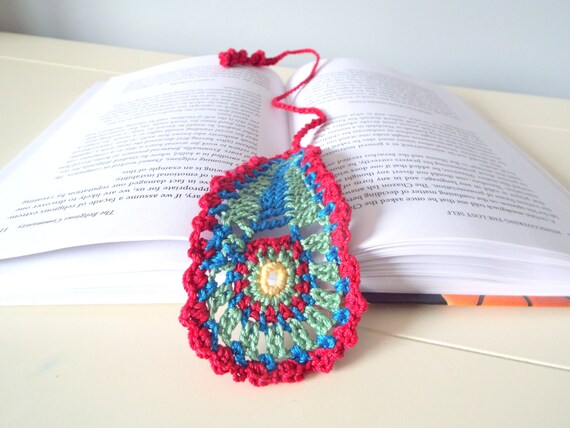 Handmade crochet bookmark paisley small giftables gift ideas home decor crochet art crochet gifts men women decorations keepsakes heirloom
