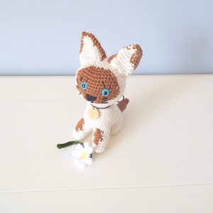 Crochet kitten toy doll Cat puppy Stuffed animals Amigurumi puppy cat Kids toys Baby toys Gift ideas Home decor Crochet dolls White kitten image 1