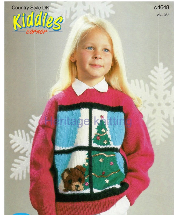 girls child puppy in my pocket cardigan jumper knitting pattern 99p