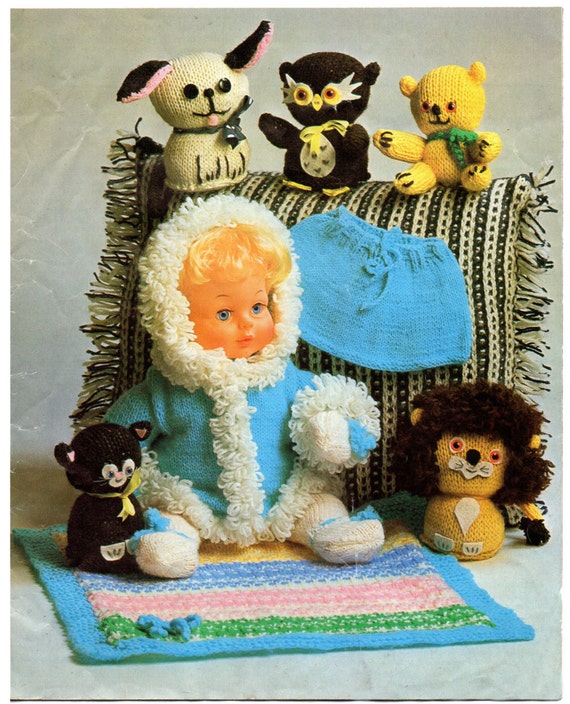 bits and bobs toys and stuff dk and 4 ply knitting pattern 99p Etsy