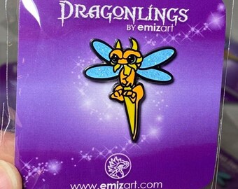 Dragonfly Pin | Épingle dragon en émail dur | Épingle Libellule en émail