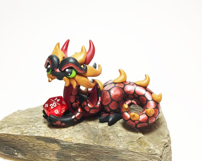 DnD Dice Dragon Dice Dragon Polymer Clay Dragon Dice Holder Etsy