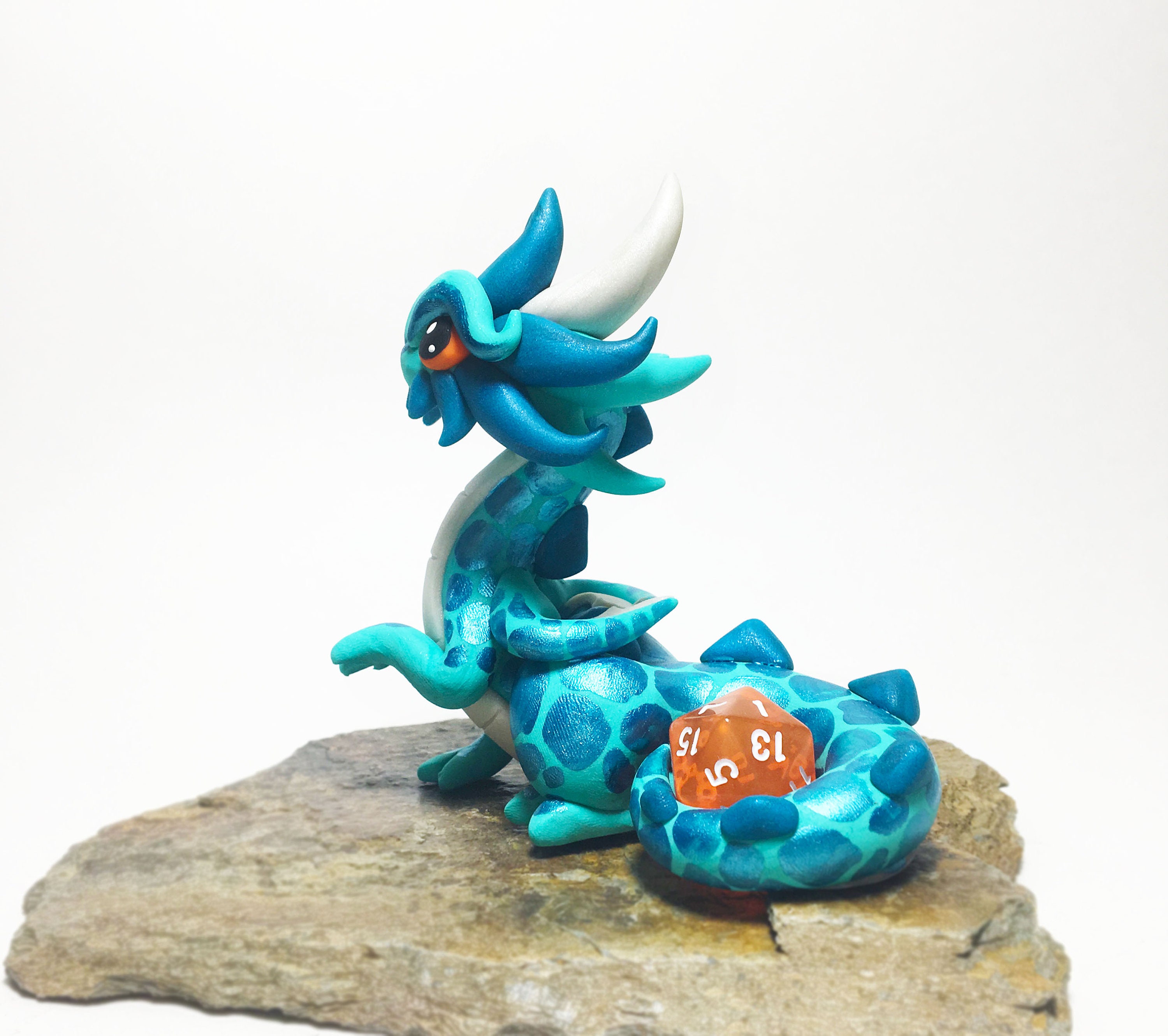 DnD Dice Holder Dragon Sculpture Dragon Figurine Polymer Clay