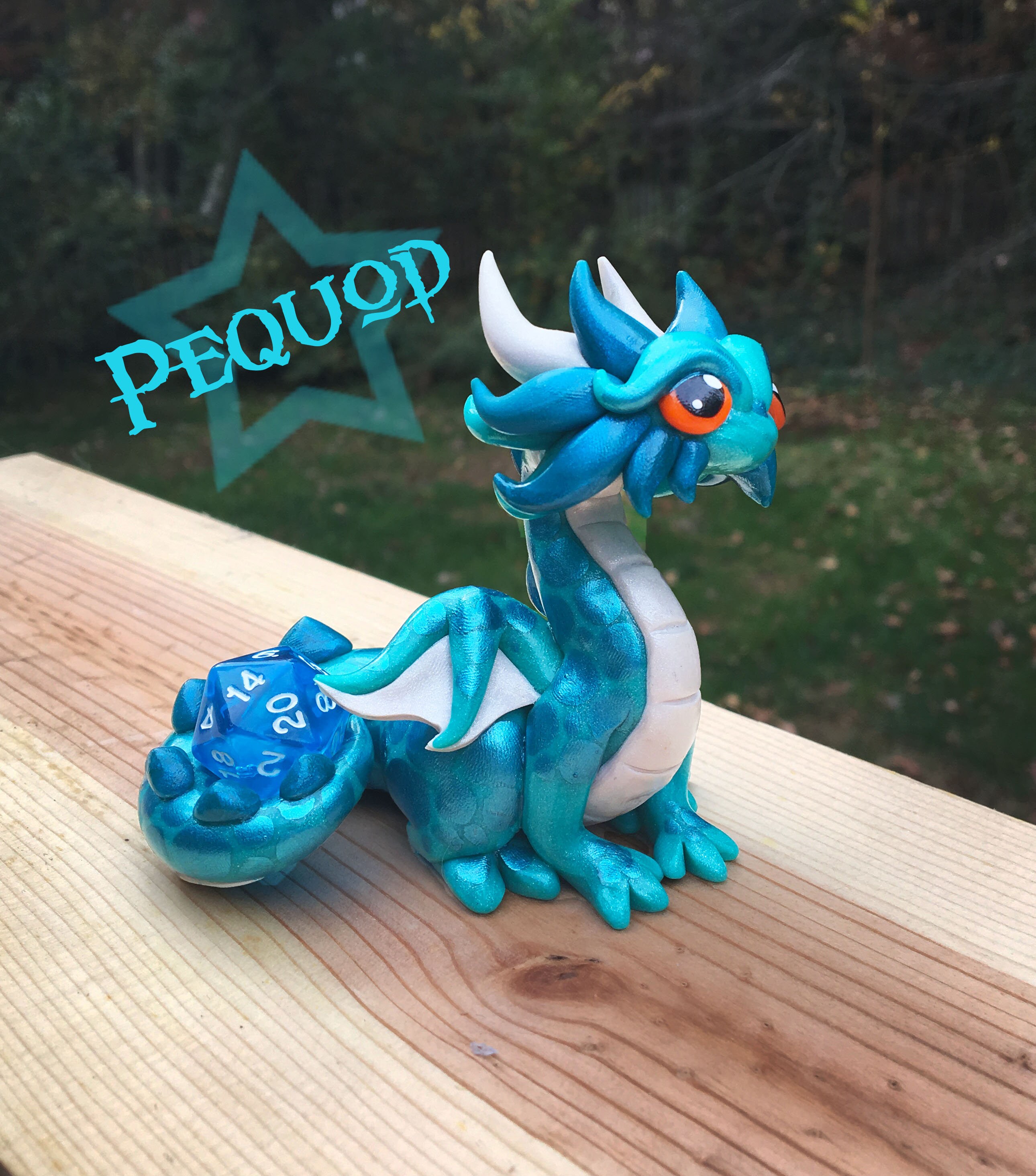 DnD Dice Holder Dragon Sculpture Dragon Figurine Polymer Clay