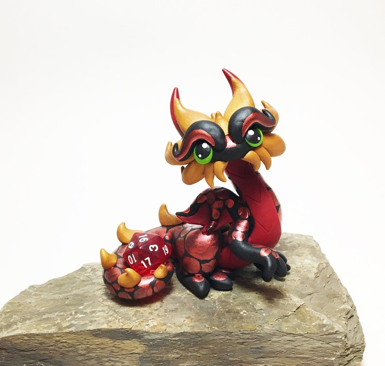 DnD Dice Dragon Dice Dragon Polymer Clay Dragon Dice Holder Etsy