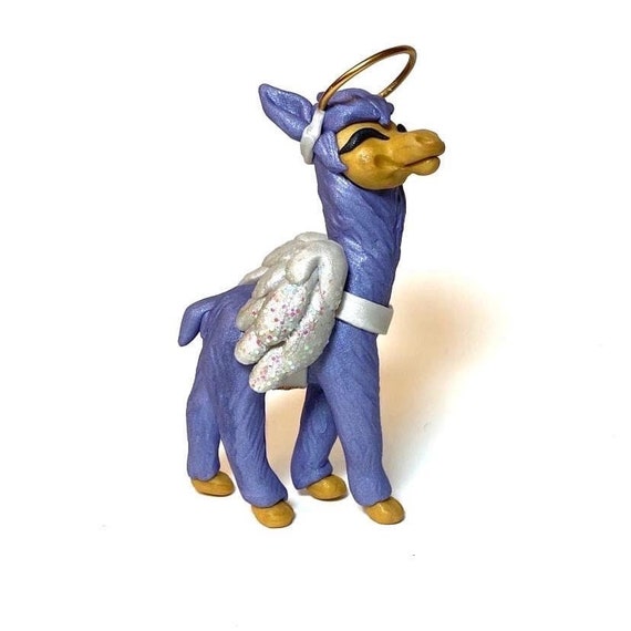 Halloween Costume Llama | Llama Sculpture | Fall Llama Figurine | Angel Llama
