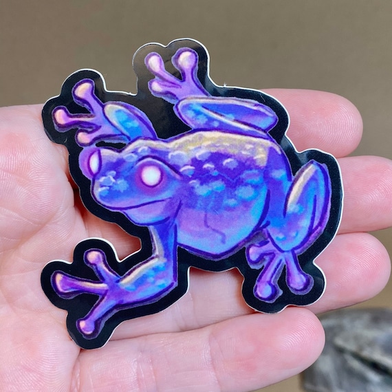 Psychedelic Tree Frog Sticker | Frog Sticker | Trippy Frog | Rainbow Tree Frog