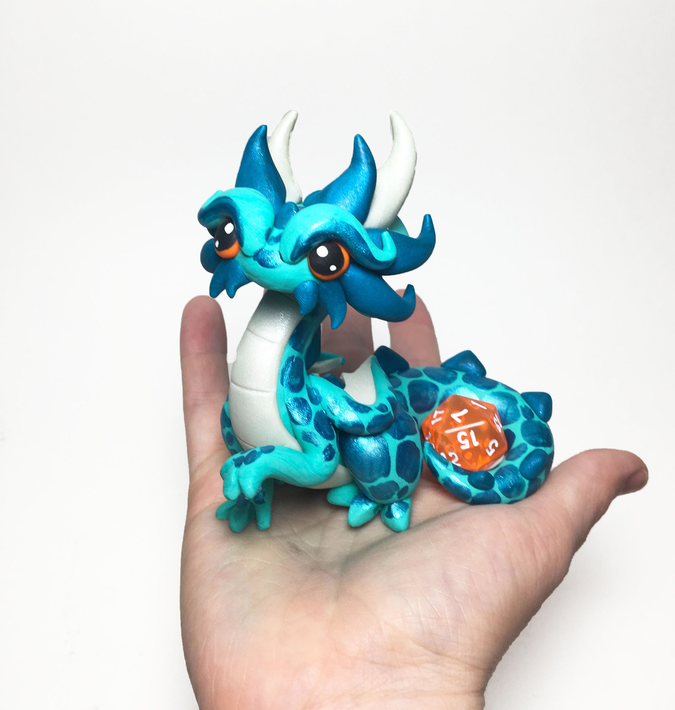 DnD Dice Holder Dragon Sculpture Dragon Figurine Polymer Clay