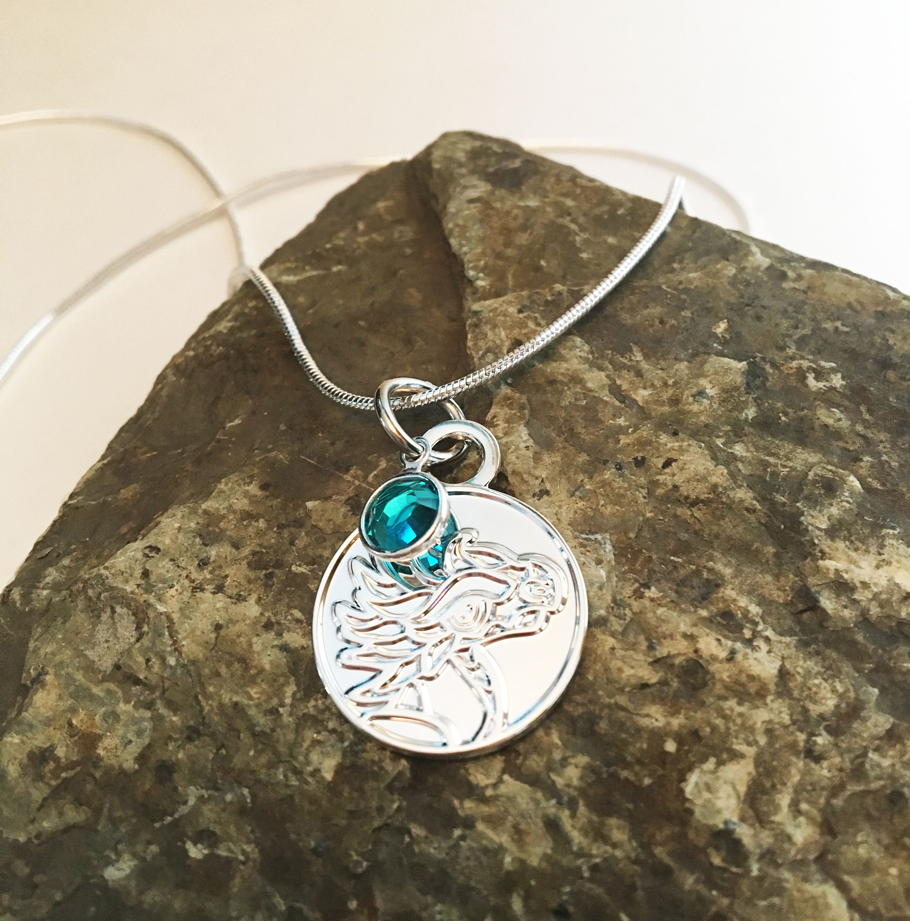 Dragonling Birthstone Charm Necklace Birthstone Dragon Necklace