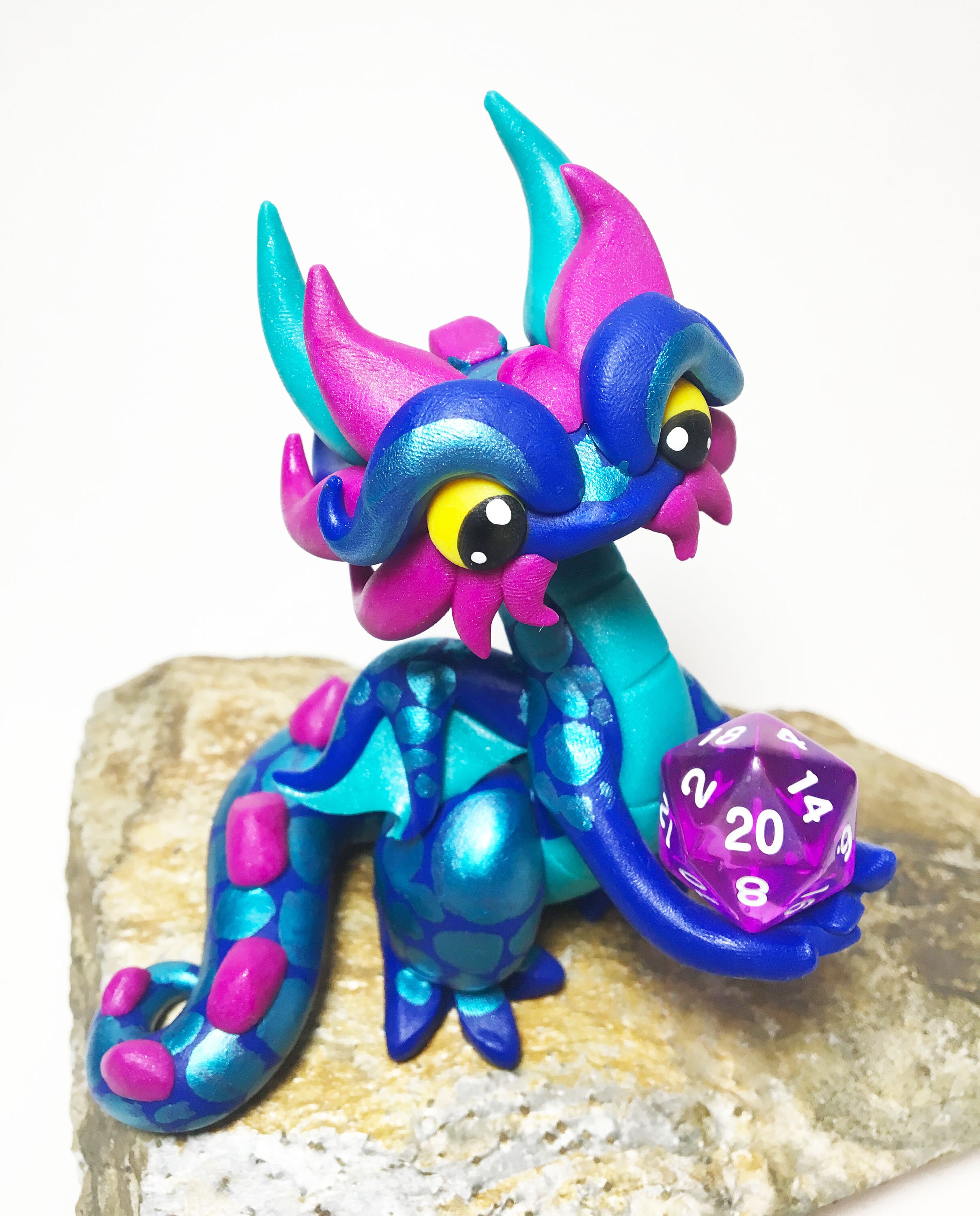 Polymer Clay Dice Dragon Sculpture Dragon Dice Holder Dnd Etsy