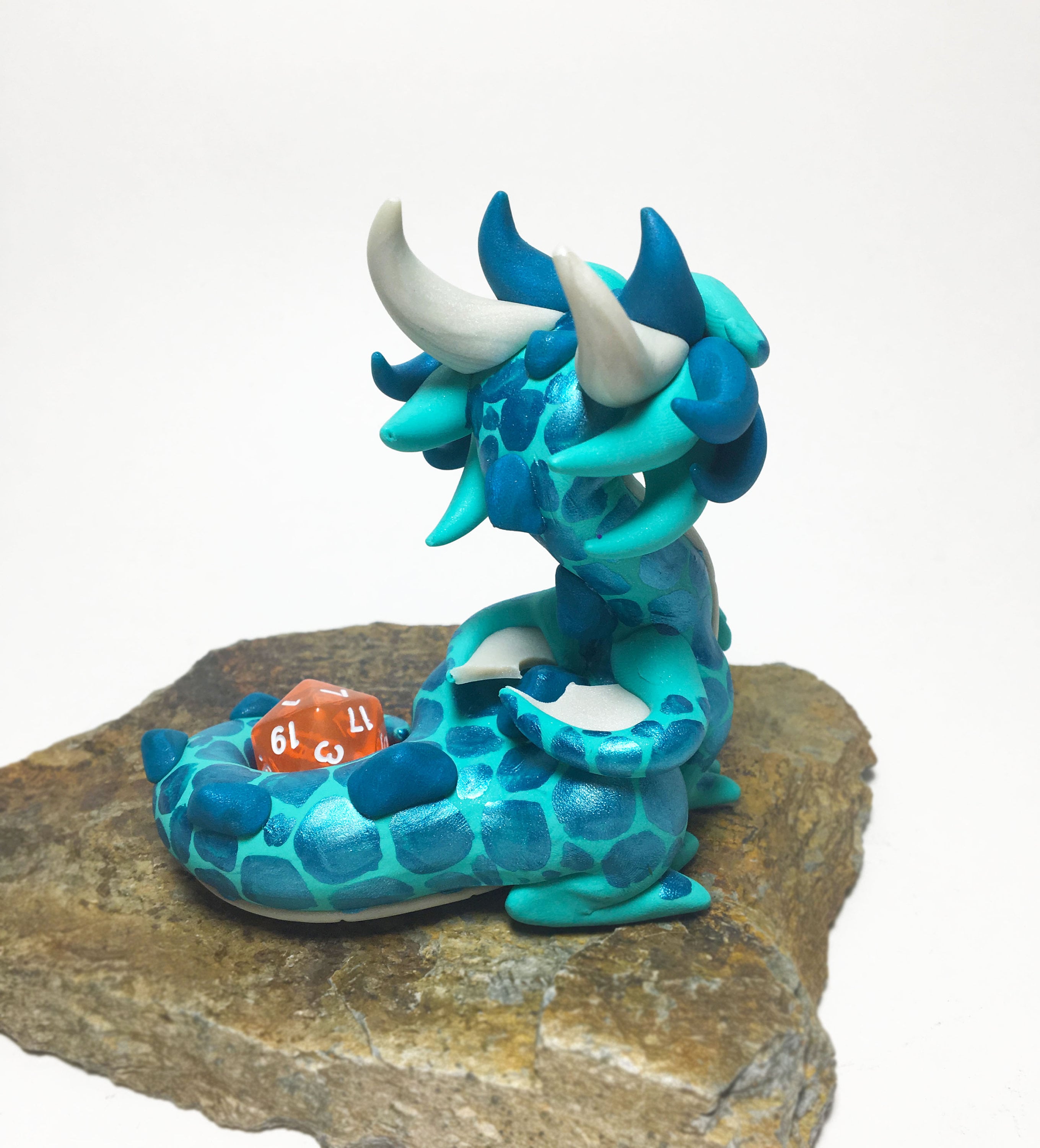 DnD Dice Holder Dragon Sculpture Dragon Figurine Polymer Clay