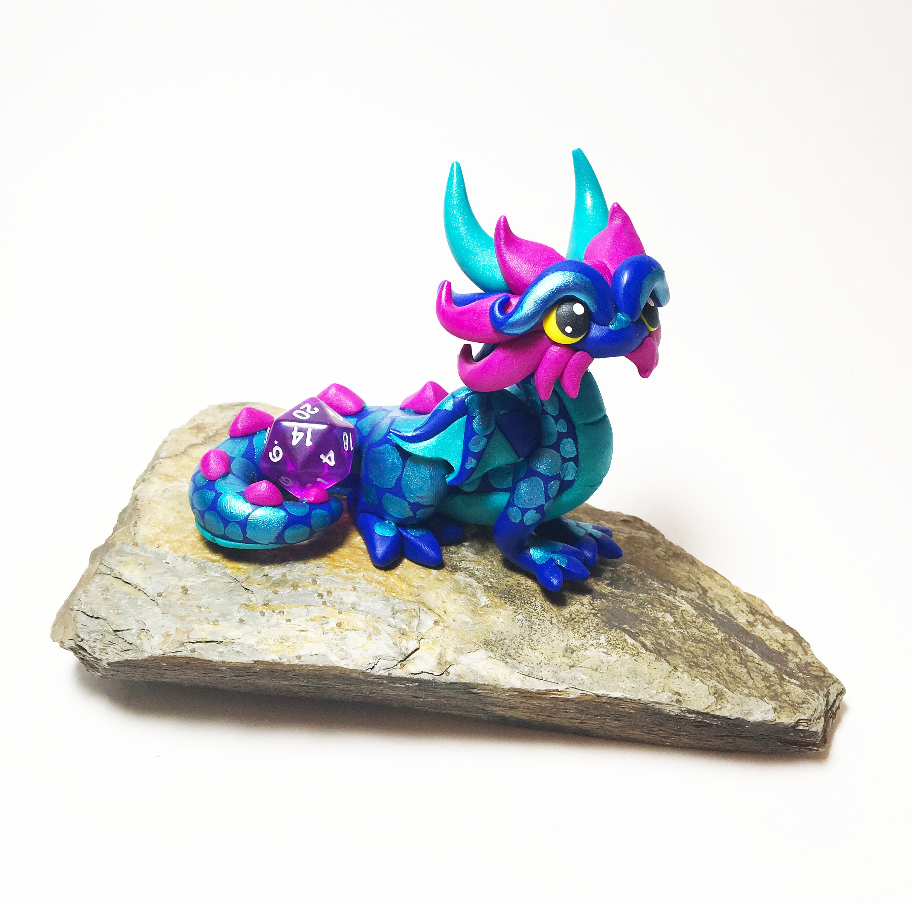 Polymer Clay Dice Dragon Sculpture Dragon Dice Holder Dnd Etsy